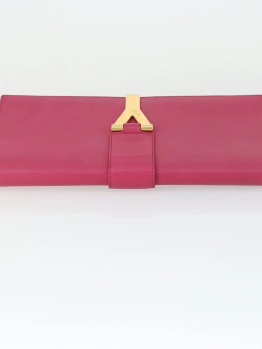 SAINT LAURENT Clutch Bag Leather Pink Gold 311213 Auth 169070V - Picture 7 of 16